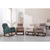 NicBex Teddy Fabric Rocking Glider Chair High Back Recliner with Wood Legs & Side Pocket, Nursery, Living Room, Bedroom Armchair - 2 of 4