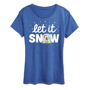 Women's - SpongeBob SquarePants - Let It Snow Short Sleeve Graphic T-Shirt - 1 of 4