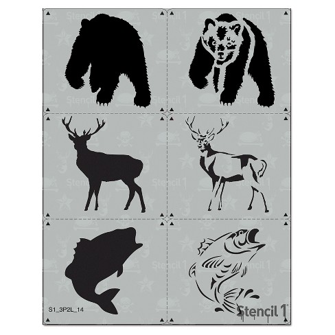 Download Stencil1 Outdoor Animal Multipack 3ct Layered Stencil 8 5 X 11 Target