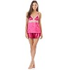 Ashford & Brooks Women's 3 Piece Satin Robe and Pajama Set - 3 of 4