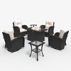 LayinSun Outdoor Patio Furniture Set, Black Rattan Wicker Sectional Swivel Rocker Chairs Sets - 2 of 4
