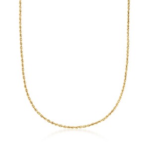 Ross-Simons 3.2mm 14kt Yellow Gold Rope-Chain Necklace - 1 of 4