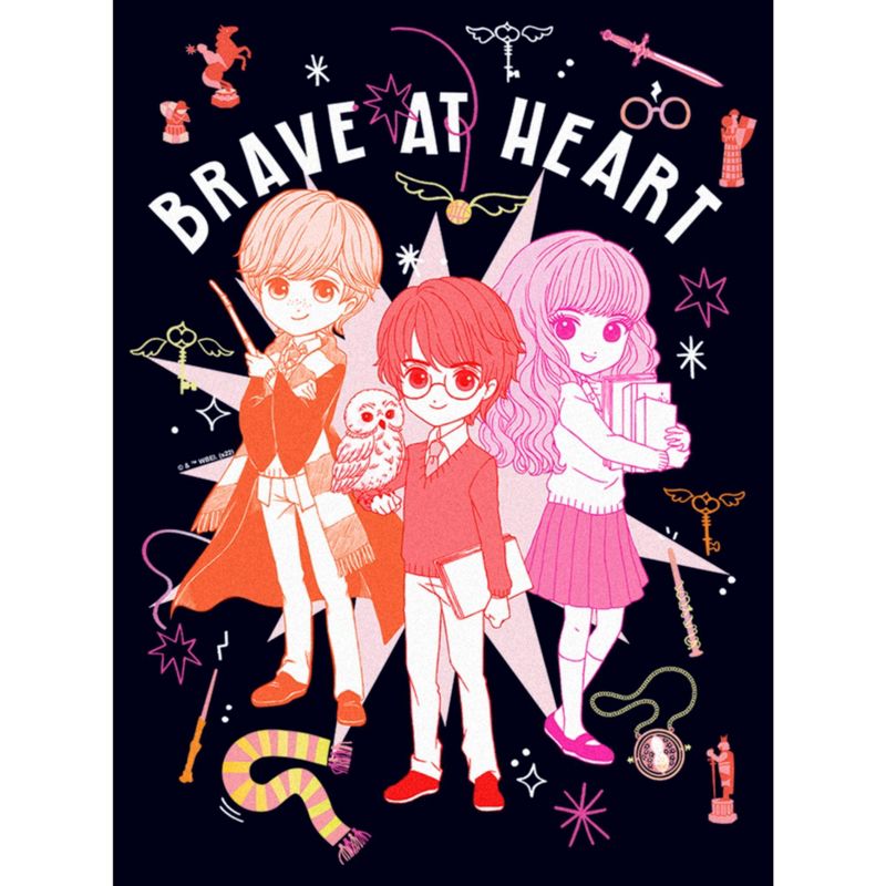 Women's Harry Potter Brave at Heart Anime Friends T-Shirt, 2 of 5