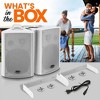 Pyle 6x9" Indoor/Outdoor Bluetooth Wall-Mount Speakers - Waterproof, 2-Way Full Range, 300W - White - 2 of 4