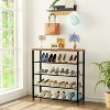 Simple Trending 5 Tier Extra Large Shoe Rack, Rolling Shoe Storage Organizer and Heavy Duty Casters with Brake for Closet Entryway, Black - 2 of 4