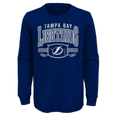 NHL Tampa Bay Lightning Men's Charcoal Long Sleeve T-Shirt - S