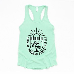 Simply Sage Market Women's Sunrise Sunburn Sunset Repeat Beachscape Racerback Graphic Tee - 1 of 3