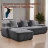 Racxily L-Shape Cloud Sofa, Modular Chaise with Deep Seat for Living Room & Apartment, No Assembly - 2 of 4