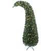 SEVOBAL Artificial Trees 6 ft Bent Top Christmas Tree, Whimsical Xmas Tree Slim High Mountain Fir with Metal Stand, Green, 34.04"*7.49"*72" - 2 of 4