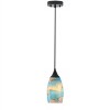 Dewdrop 4.7" Mini Glass Pendant Light, Brown White Marble Glass, Vintage Hanging Ceiling Lamp - 2 of 4