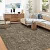 Washable Vintage Foral Rug Non Slip Low Pile Rug Soft Retro Throw Floor Cover Foldable Indoor Carpet for Living Room Bedroom Playroom Nursery - 3 of 4