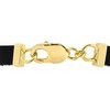 EVERLY JEWELRY | Yellow Plated Sterling Silver 22 CT TGW Black Onyx Bangle, 9 inch - 4 of 4