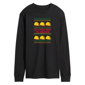 Men's - Instant Message - Lets Taco Bout The Holidays Long Sleeve Graphic T-Shirt - 1 of 4