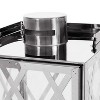 Vynxaria 18" Modern Stainless Steel Lantern with Lattice Design - 4 of 4