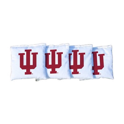 NCAA Indiana Hoosiers Corn-Filled Cornhole Bags White - 4pk