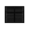 DOMETOUR 27.56"Glass Doors Modern Two-door Wall Cabinet with Featuring Three-tier Storage for Entryway Living Room Bathroom Dining Room - 2 of 4