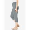 Woman Within Plus Size The Hassle-Free Soft Knit Capri - 4 of 4