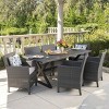 Christopher Knight Home Blair Outdoor Wicker and Lightweight Concrete 7 Piece Dining Set with Cushion - 2 of 4