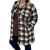 Women's Plaid Flannel Shirt Coat - Vanilla Sky - 2 of 3