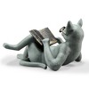 SPI Home Literary Cat Garden Sculpture – 10" Metal Outdoor Figurine with Book and Glasses for Whimsical Reading-Themed Decor - 3 of 4