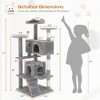 Lyngins Multi-Functional Cat Tree Tower, 3-Level Cat Tower with Cat Scratching Post, Cat Toys for Indoor Cats with Ladder, Space-Saving Cat House - 2 of 4