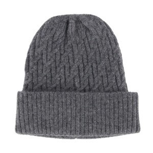 CTM Women's Solid Braided Knit Winter Beanie Hat - 1 of 4