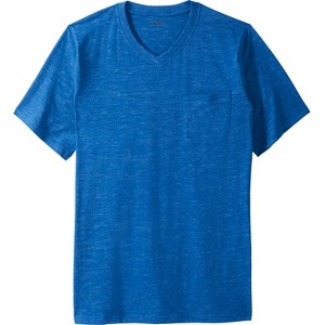 KingSize Men's Big & Tall Shrink-Less Lightweight Longer-Length V-Neck T-Shirt - 1 of 4