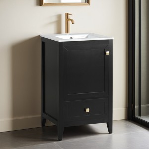 20" Bathroom Vanity with Sink, Bathroom Cabinet with Soft Closing Door, Storage Rack and A Drawer - Leovsnove - 1 of 4
