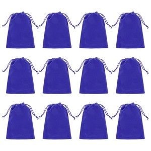 Unique Bargains Velvet Drawstring Pouch Wedding Favor Party Birthday Festivals Gift Packaging Bag 12 Pcs - 1 of 3