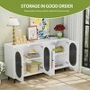 60"Modern Accent Sideboard Cabinet with Acrylic Doors, Freestanding Storage Cupboard Console Table,White - 4 of 4