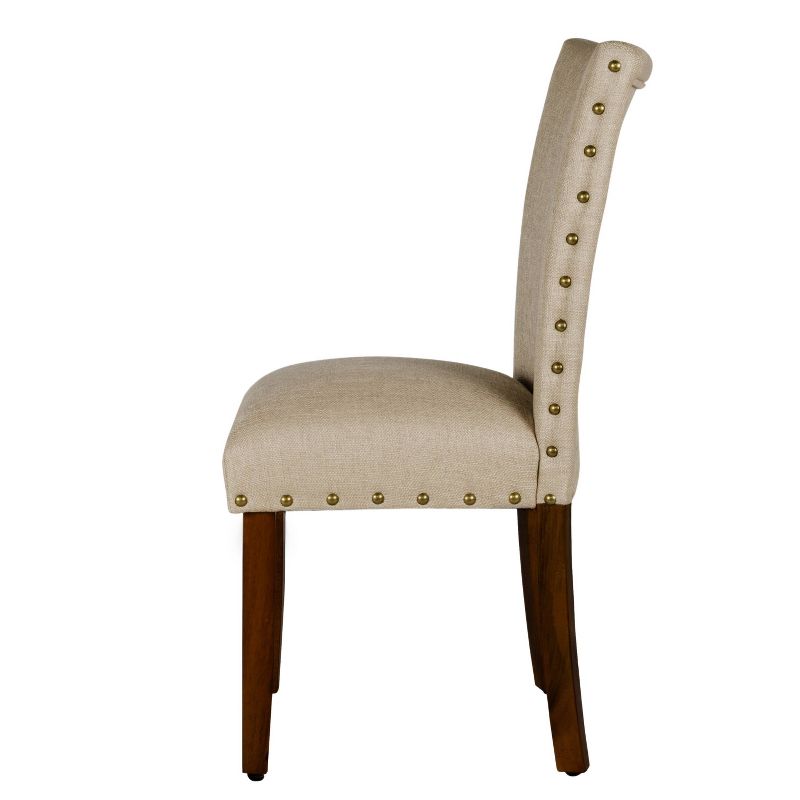 Set of 2 Classic Parsons Chair with Nailhead Trim - Homepop, 4 of 19