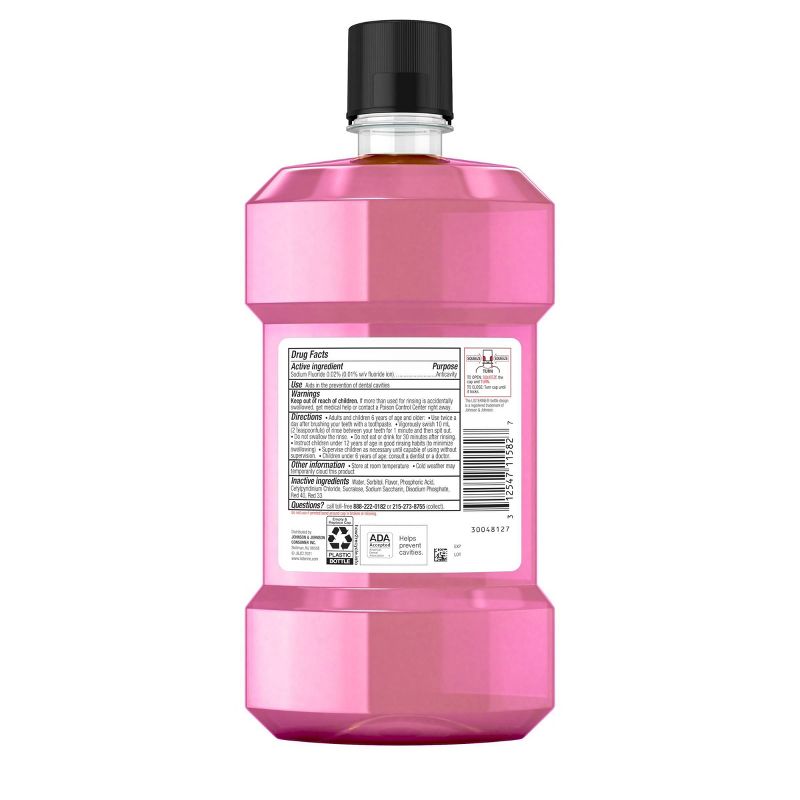 Listerine Smart Rinse Kids Fluoride Mouthwash Pink Lemonade - 500ml, 3 of 8