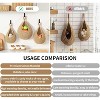 3 Pack Woven Produce Holder with 6 Hooks, Vegetable Hanging Basket for Organizing Potato Onion Storage - 4 of 4