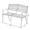 Balkene Home Simone Outdoor Cast Aluminum Patio Bench Heavy Duty Rust Free Aluminum Construction - Antique Bronze Finish - 4 of 4