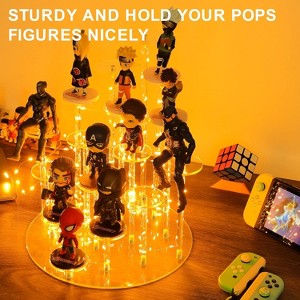 Hachikiko Acrylic Cupcake Stand with Blue LED String Light, Holds 16 Cupcakes - Clear Cupcake Tower for Weddings, Birthdays, Parties & Dessert Tables - 1 of 4