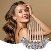 Unique Bargains Women's Rhinestone Inlaid Flower Hair Comb 3.54"x3.54" 1 Pc - 2 of 4