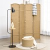NicBex 5.6' Tall 4-panel Room Divider for Home, Folding Privacy Screen for Room Separation, Freestanding Wall Partition for Home & Office, Nature Wood - 3 of 4