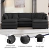 Mjkone 101'' U-Shaped Modular Sectional Sofa, 5-Seat Cloud Couch with 2 Ottomans, Modern Chenille Sofa Sleeper Deep Seat Couches - 3 of 4