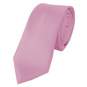 Men's Solid Color Microfiber Poly Woven Slim 2.25 Inch Wide And 57 Inch Long Necktie - 1 of 4