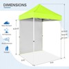 EAGLE PEAK 5x5ft Easy Setup Pop Up Canopy Tent with One Wall - 3 of 4