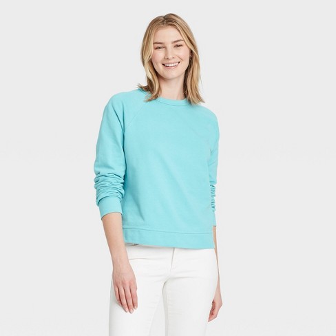 Women's Sweatshirt - Universal Thread™ Turquoise M : Target