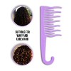XO Curls Shower Detangling Hair Comb (Lavender), Wide Tooth Comb , Comb with Hook for Easy Hanging in Shower, Hair Comb for Curly & Wavy Hair - 2 of 4