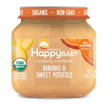 HappyBaby Bananas & Sweet Potatoes Baby Food - 4oz