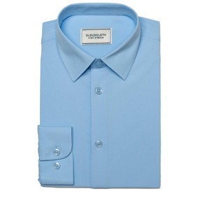 Adam Baker Boy's Regular Fit 4-Way Stretch Long Sleeve Solid Dress Shirt - Colors - 1 of 2
