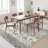 10'x13' Washable Area Rug, Large Boho Carpet with Non-Slip Backing, Soft Low Pile Stain-Resistant Rug for Bedroom, Dining Room, Farmhouse, Beige - 3 of 4
