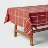 60"x104" Tablecloth Rust Plaid - Threshold™