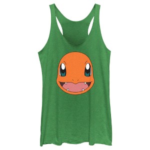 Women's Pokemon Charmander Smile Racerback Tank Top - 1 of 4