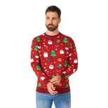 OppoSuits Men's Christmas Sweater - Festivity Red