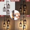 Rottogoon 68" Dimmable Farmhouse Floor Lamp - Rustic 3-Light Tree Lamp with Bulbs - 2 of 4