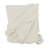 Saro Lifestyle Textured Chic Tufted Throw with Tassels, White, 50"x60" - 2 of 3